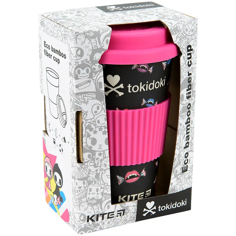 Стакан з бамбука Kite tokidoki у коробці 440 мл (TK22-311) - фото 2