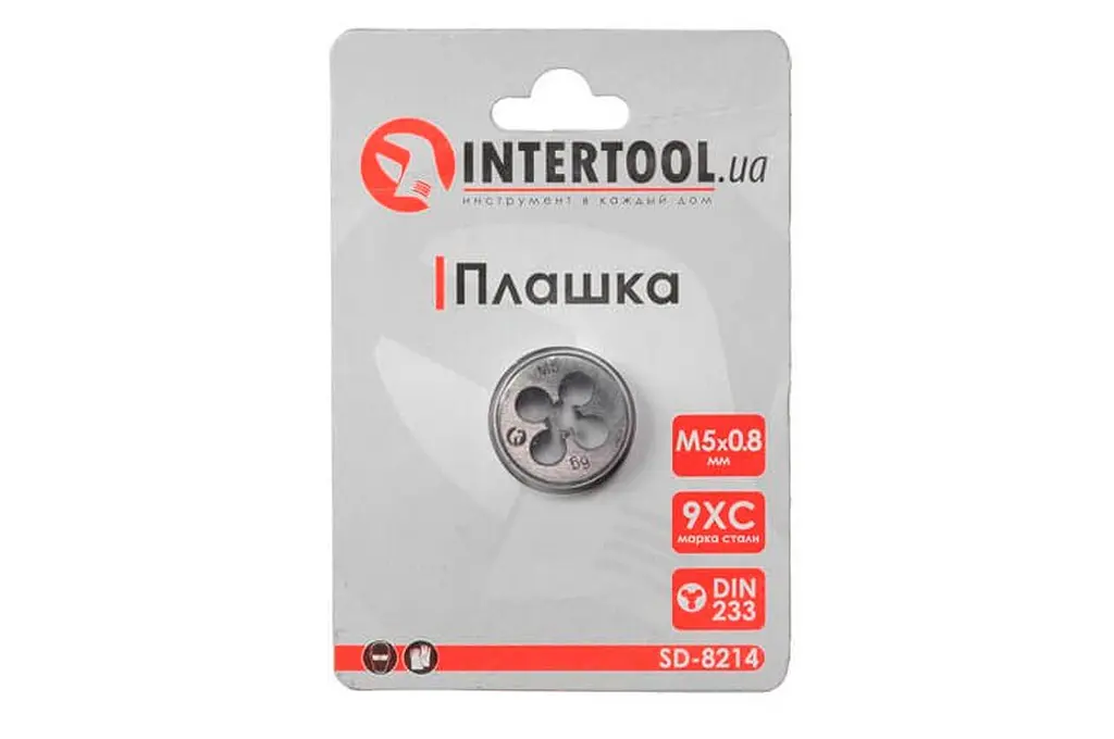 Плашка ручна кругла метрична Intertool M5 х 0.8 - фото 3