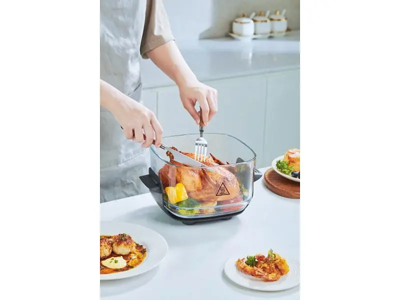 Мультипіч )аерофритюрниця) Dreame Tasti PT60 4.5L+2.5L Starlight Gray - фото 9