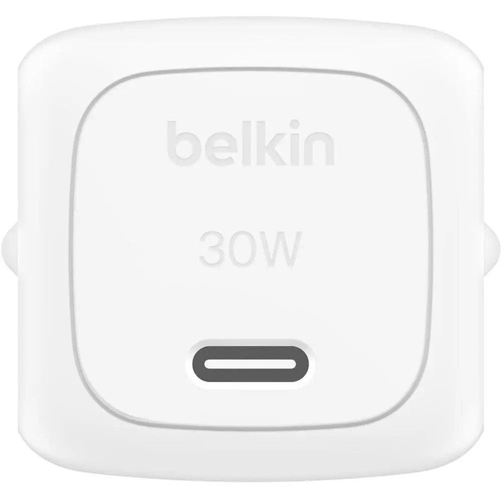 Зарядний пристрій BELKIN 30Вт USB-С PD PPS, кабель USB-С USB-C, 1м, PVC, білий (WCA008KQ1MWH-B6) - фото 4