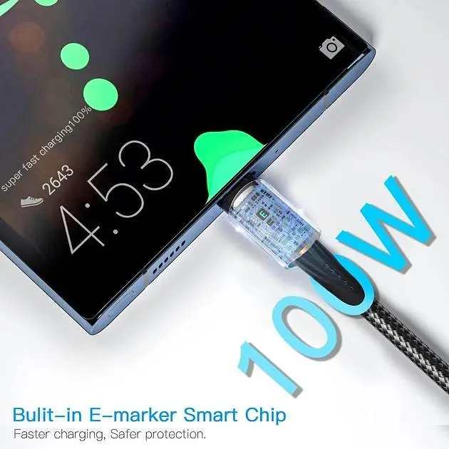 Кабель Essager Sunset  USB Type C x USB Type C 100W 1m Black (EXCTT1-CG01) - фото 5