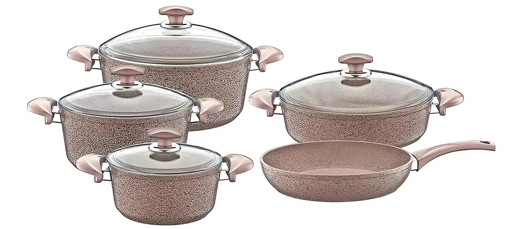 Набір посуду O.M.S. Collection 3002 Brown 9 предметів