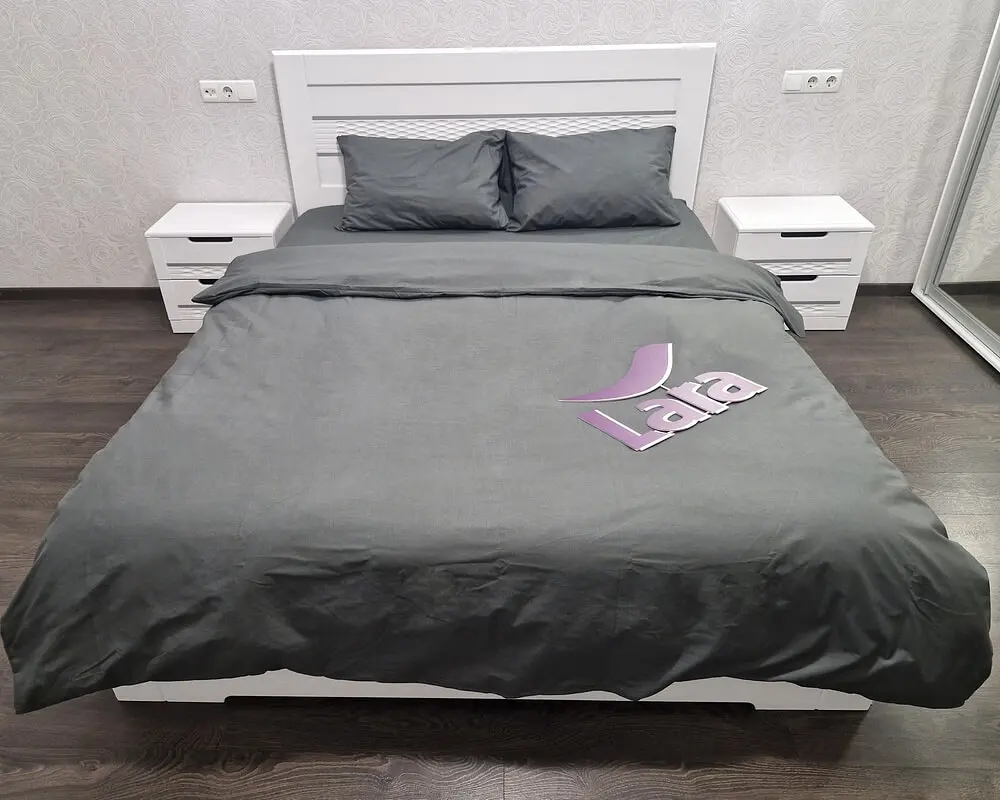 Постільна білизна LARA бязь Graphite d11065e2 євро - фото 4