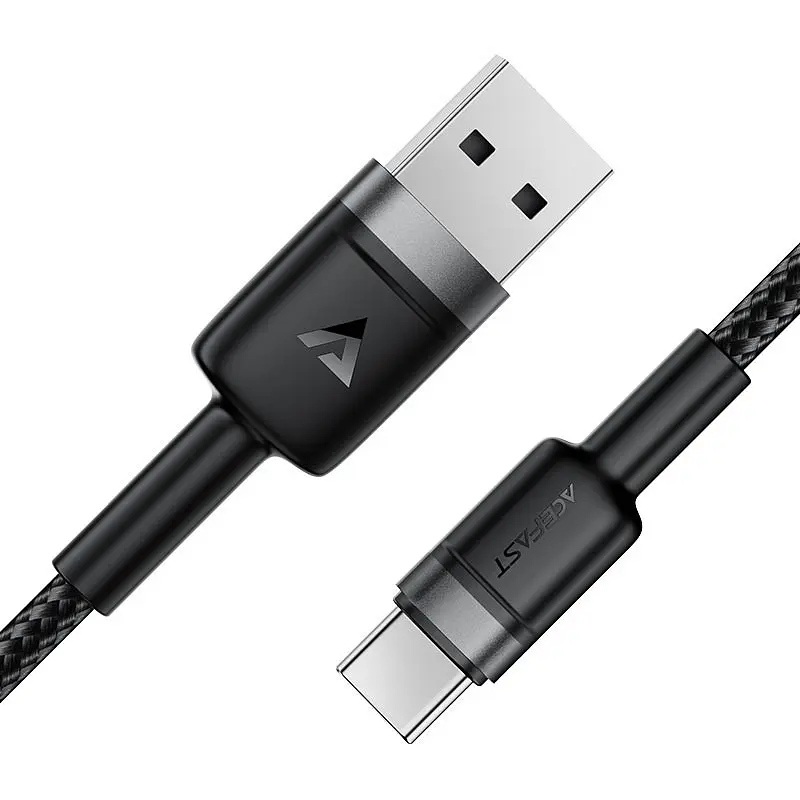 Кабель USB 2.0 AM-Type-C M, 1.2 м, 60W aluminum alloy Чорний, C22-04 Acefast - фото 3