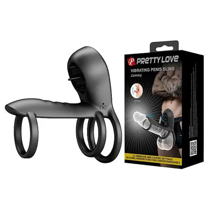 Насадка на пеніс із вібрацією Pretty Love Vibrating Penis Sling Jammy - фото 4
