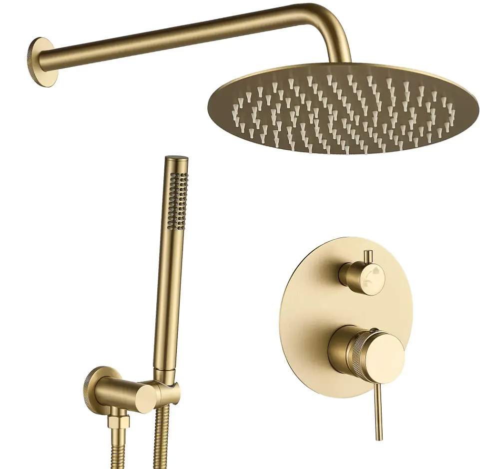 Душова система прихованого монтажу Rea Lungo Grip + BOX brushed gold REA-P8950