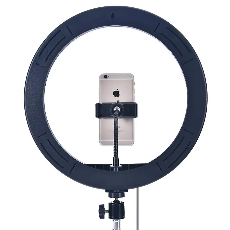 Лампа кільцева LED Ring Light MJ 300 RGB 30 см з USB і тримачем телефона, регулювання яскравості - фото 3