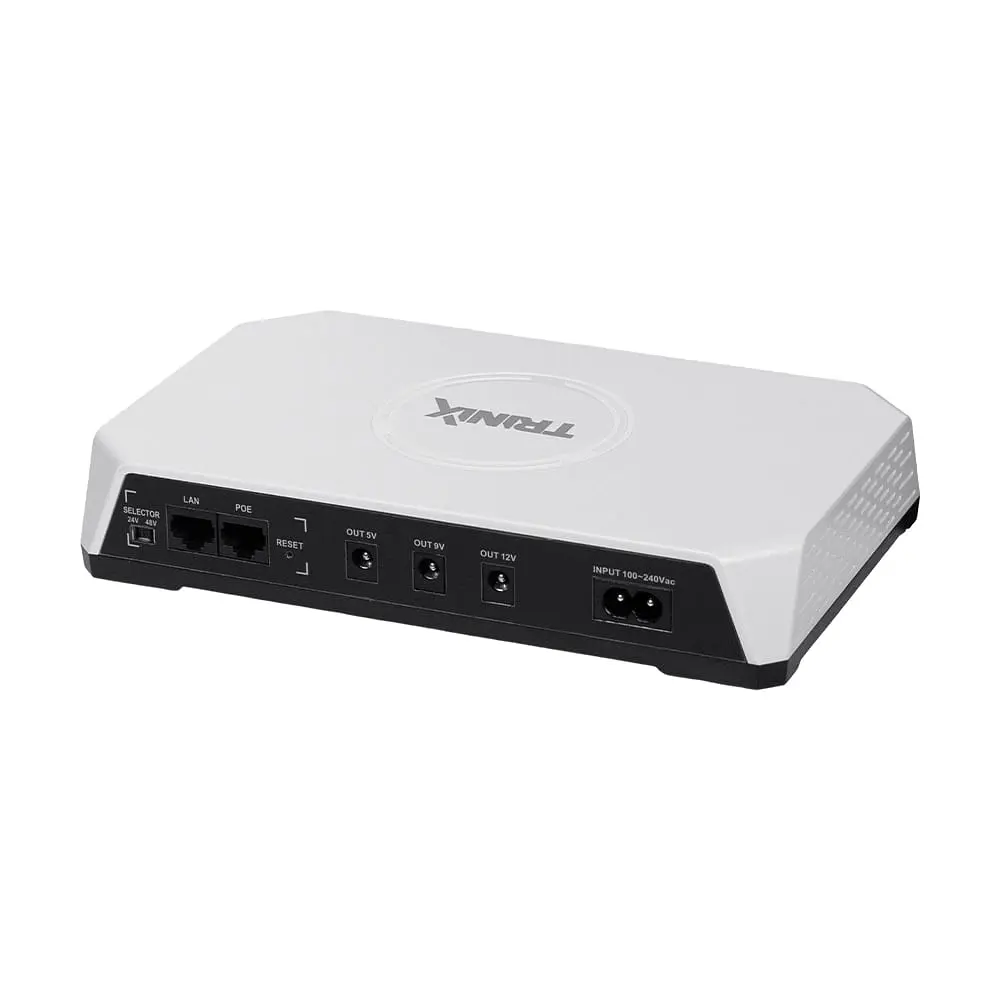 Джерело безперебійного живлення DC UPS Trinix TRX-MUPS-3648PoE (20000mAh LiFePo4) 5V/9V/12V/24V/48V/PoE, LiFePo4 4*5Ah, для роутера і медіаконвертера (42-00163) - фото 4