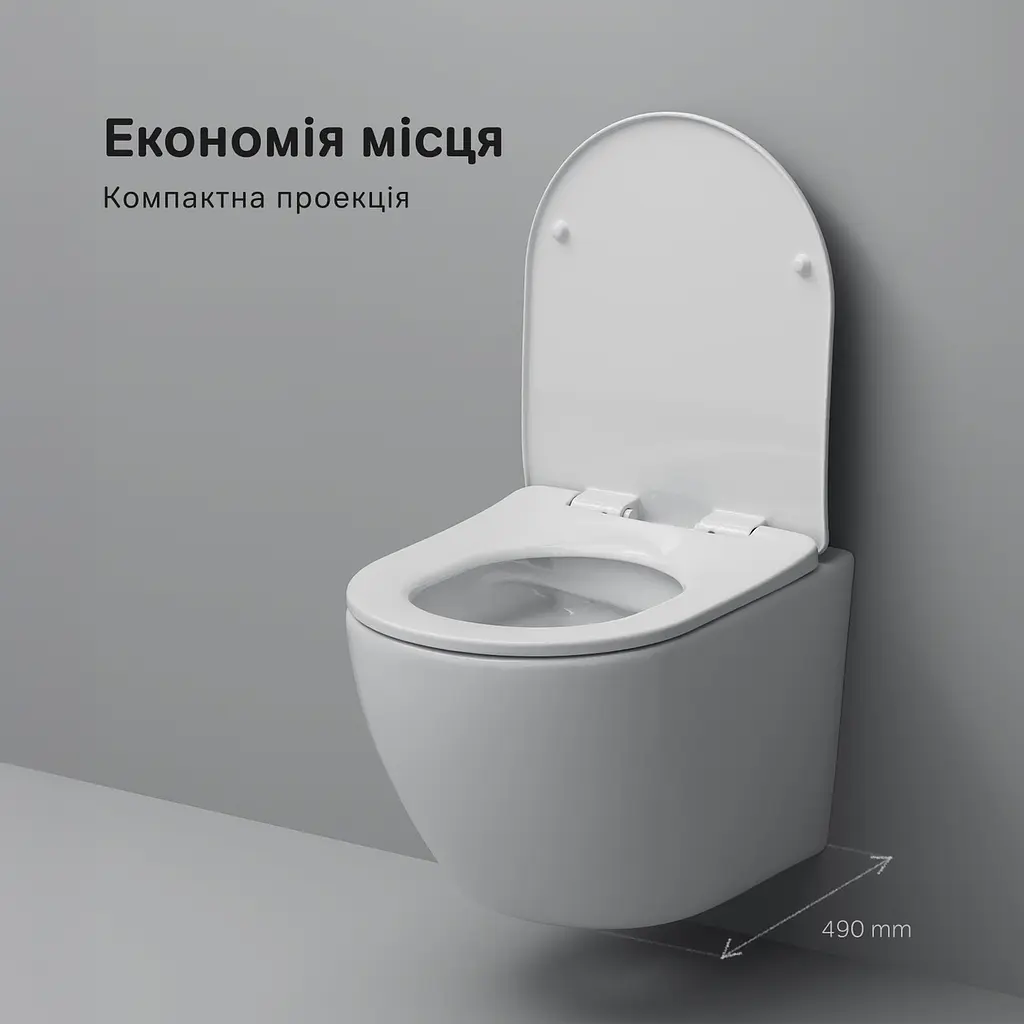 Унітаз підвісний AM.PM X-Joy S безобідковий з сидінням мікроліфт white C85A1703SC - фото 8