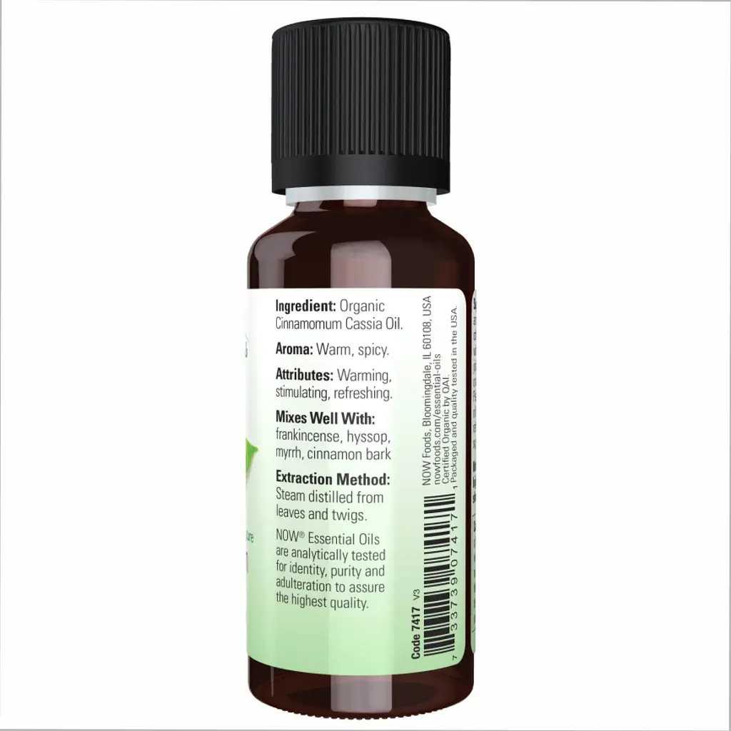 Олія касії Now Essential Org Cinnamon Cassia Oil 30 ml - фото 3