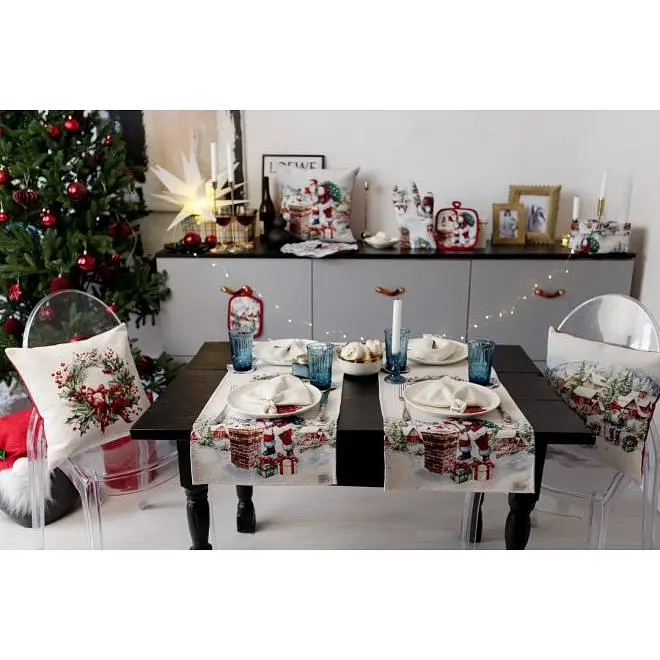 Дорожка гобеленовая с велюром Прованс Снежная зима 35х100 см (36438) - фото 7