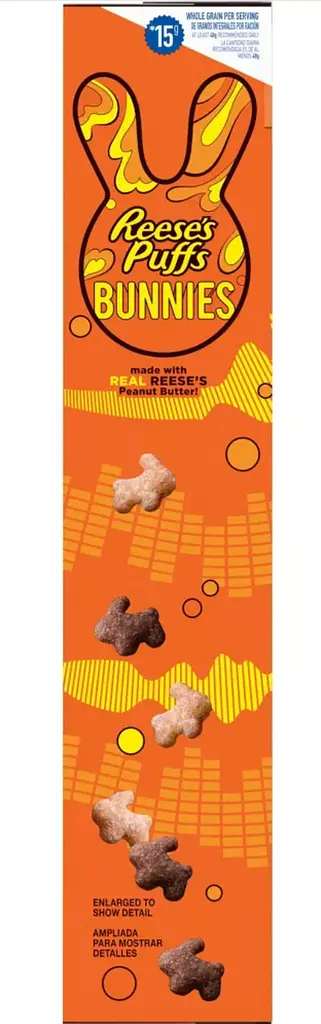 Сухий сніданок General Mills Reese's Puffs Bunnies Breakfast Cereal 557г - фото 8