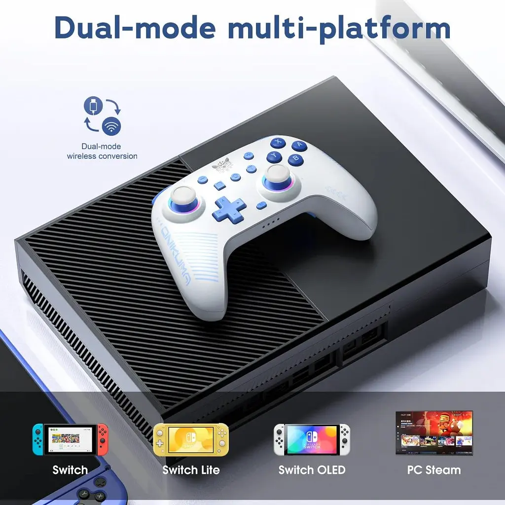 Геймпад Onikuma бездротовий M10 Pro для ПК PS4 PS5 Xbox універсальний акумуляторний джойстик з вібрацією та RGB підсвіткою - фото 8