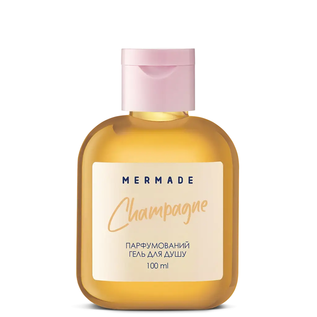 Набор Mermade Сhampagne Body Care: лосьон для тела 100 мл + гель для душа 100 мл + крем для рук 30 г + косметичка - фото 6