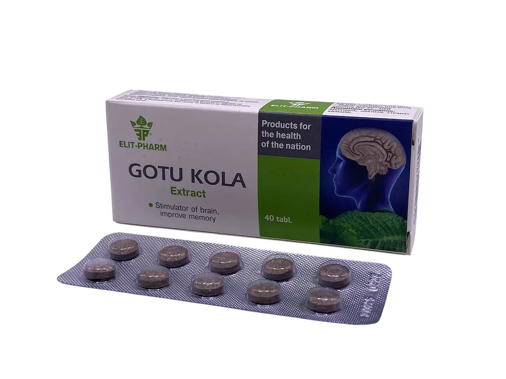 Готу кола Elit-Pharm для покращення мозкового кровообігу 40 таблеток - фото 2