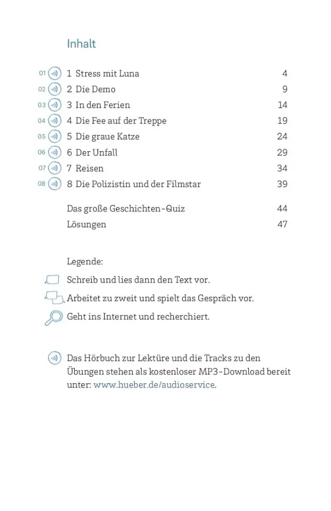 Stress mit Luna und andere Geschichten. Lekture mit Audios online - фото 2