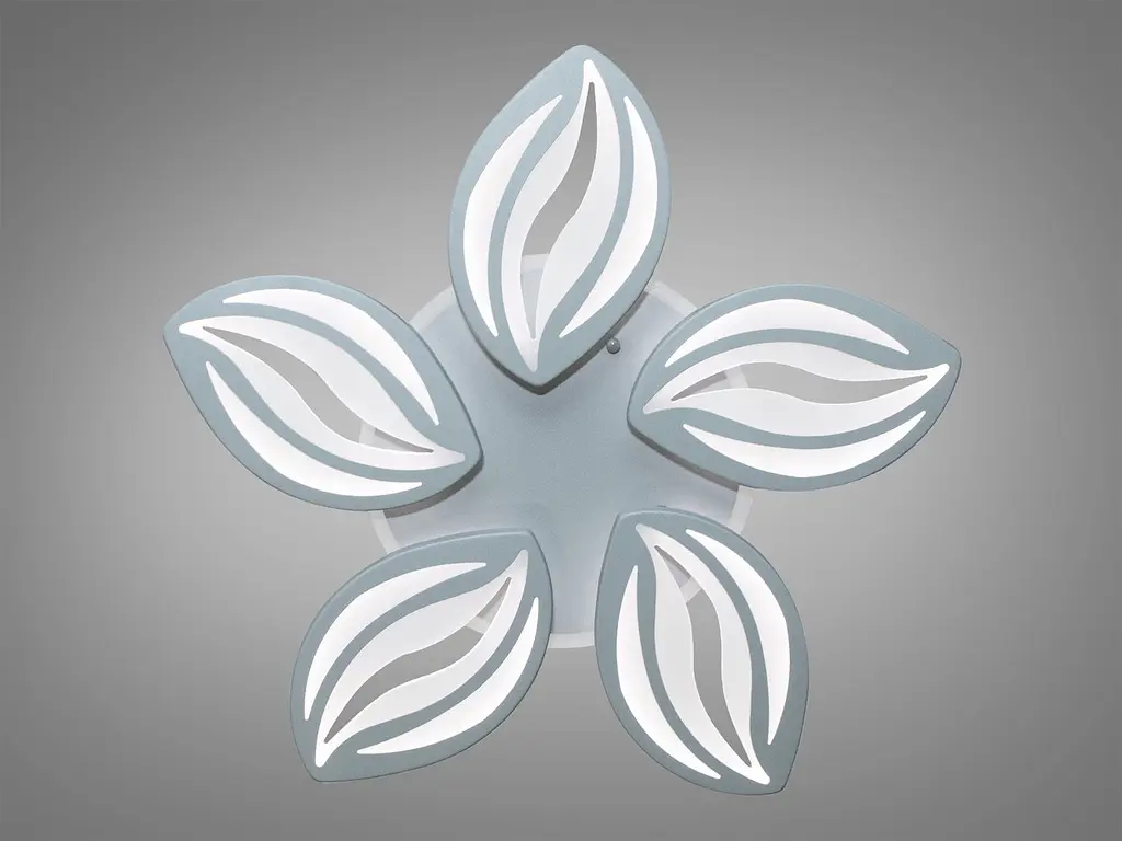 Люстра стельова LED Diasha 8092/5GR, 95W, 4100K, акрил, сучасний стиль, диммер - фото 2