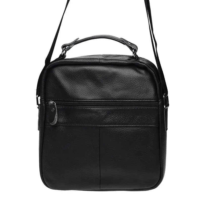 Чоловіча сумка Borsa Leather K15112 26x23x8 см Чорний (10960) - фото 3