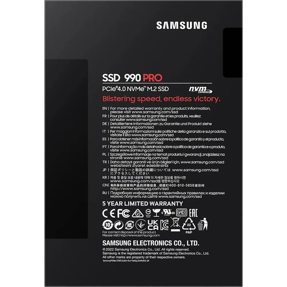 SSD накопичувач Samsung 990 PRO 4 TB (MZ-V9P4T0BW) - фото 6