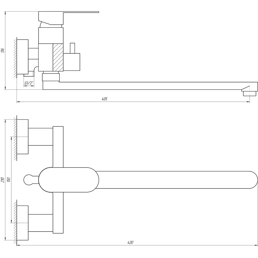 Змішувач для ванни TOPAZ BARTS TB 07116-H36 - фото 4