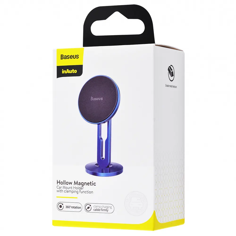 Автодержатель Baseus Hollow Magnetic Car Mount Vertical Type black (28272) - фото 2