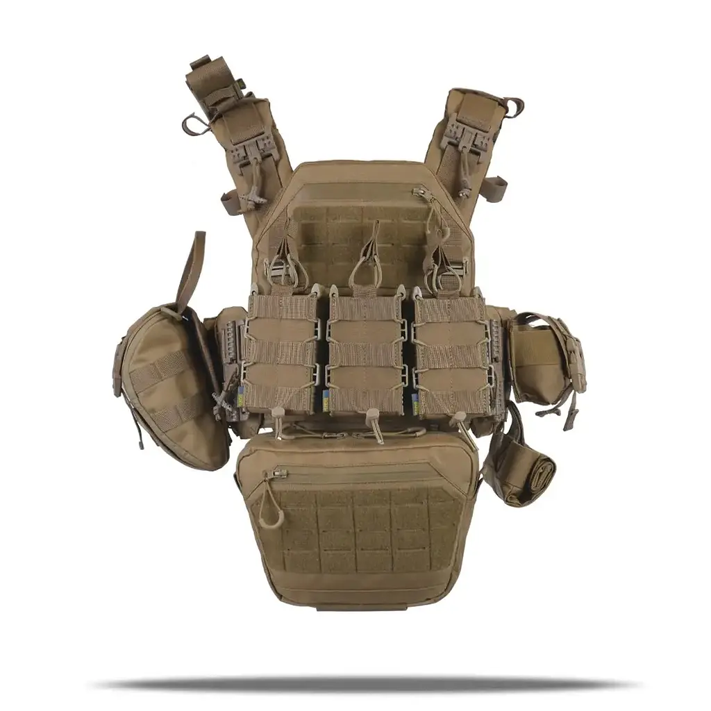 Плитоноска Kiborg GU gen.2 + 8 підсумків Coyote (1000-k66001) - фото 2