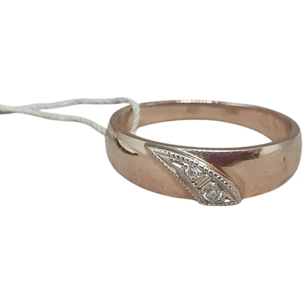 Золоте кільце ЮЗ "Багет" з діамантами. 1В410130036/07 17 - фото 1