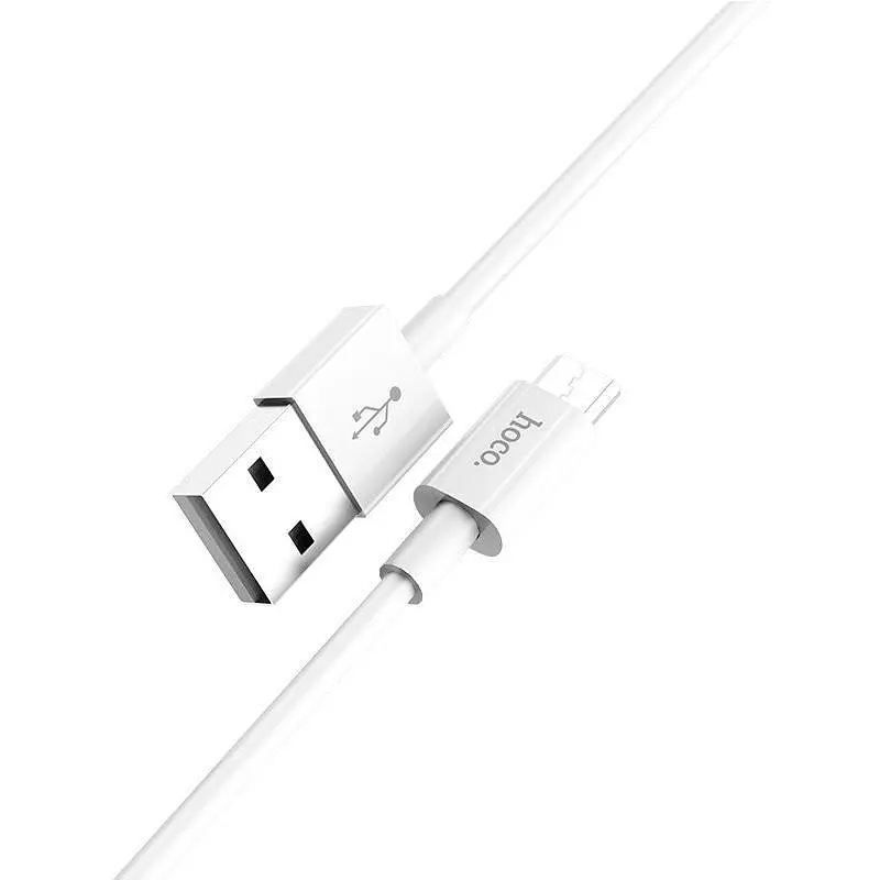 USB Cable Hoco X23 Skilled MicroUSB White 1m - фото 2