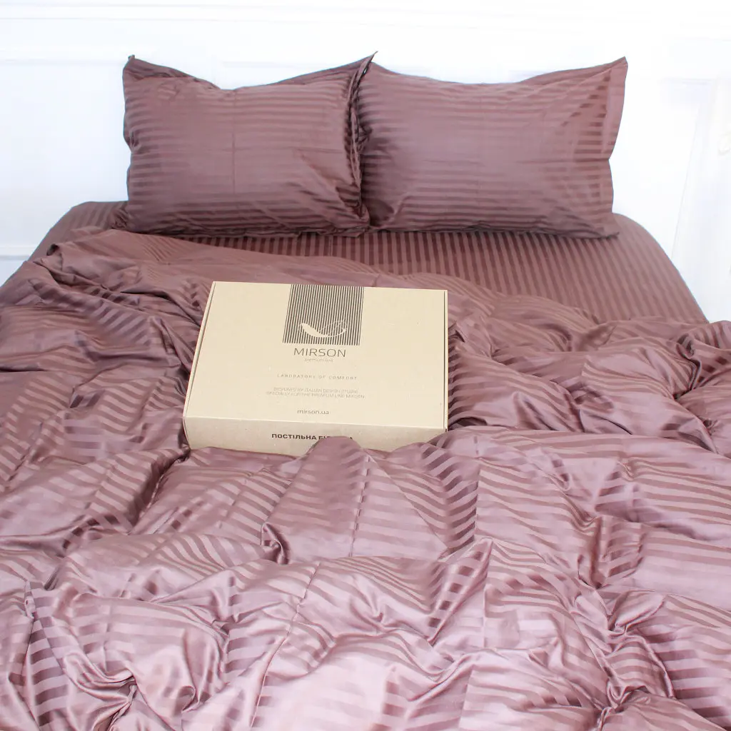 Постільна білизна MirSon Satin 30-0006DarkBrown 160х220 Сімейний (2200005249499) - фото 3