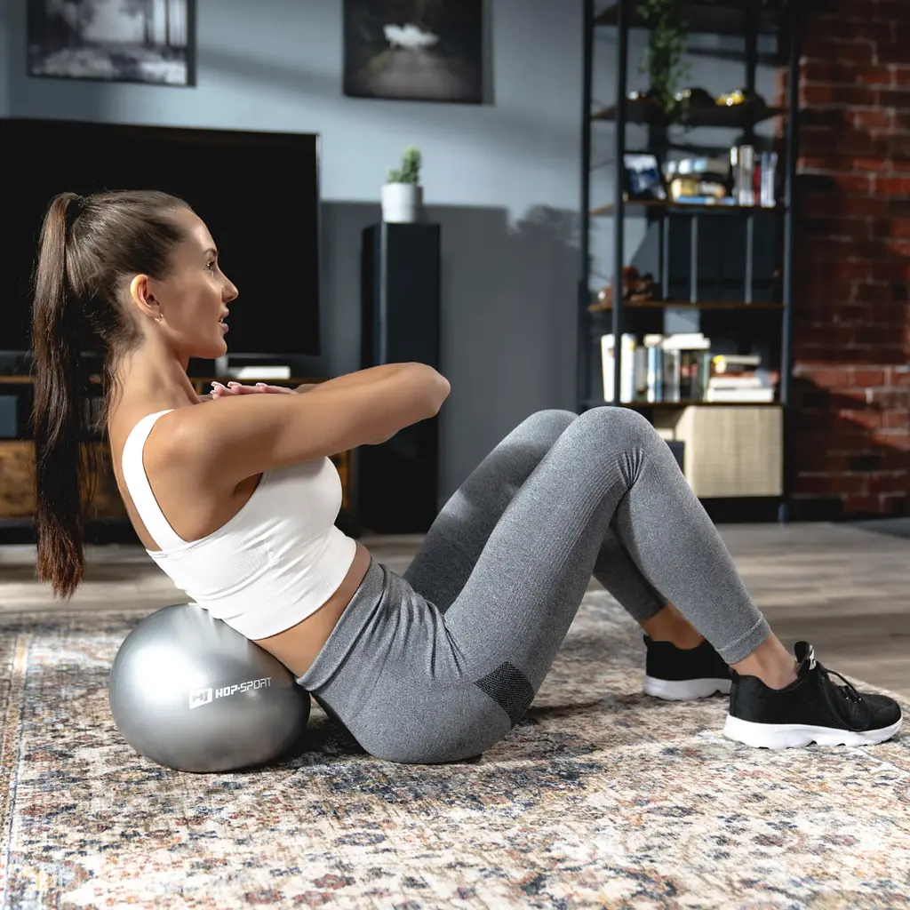 Фітбол Hop-Sport 25см сріблястий - фото 5