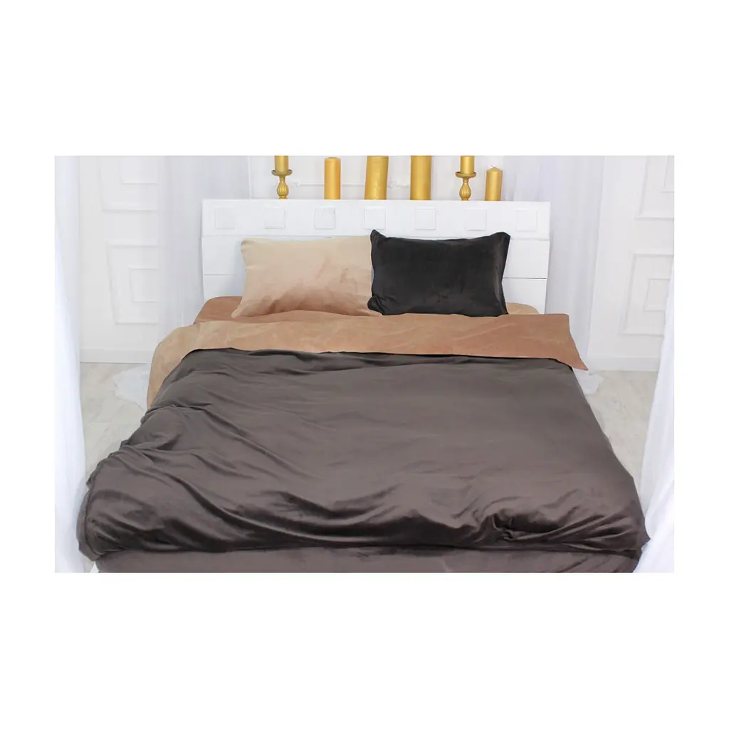 Постільна білизна MirSon Велюр Winter Frost 28-0004 + 28-0003 Kohleria Velvet 200х220 (2200004008646)