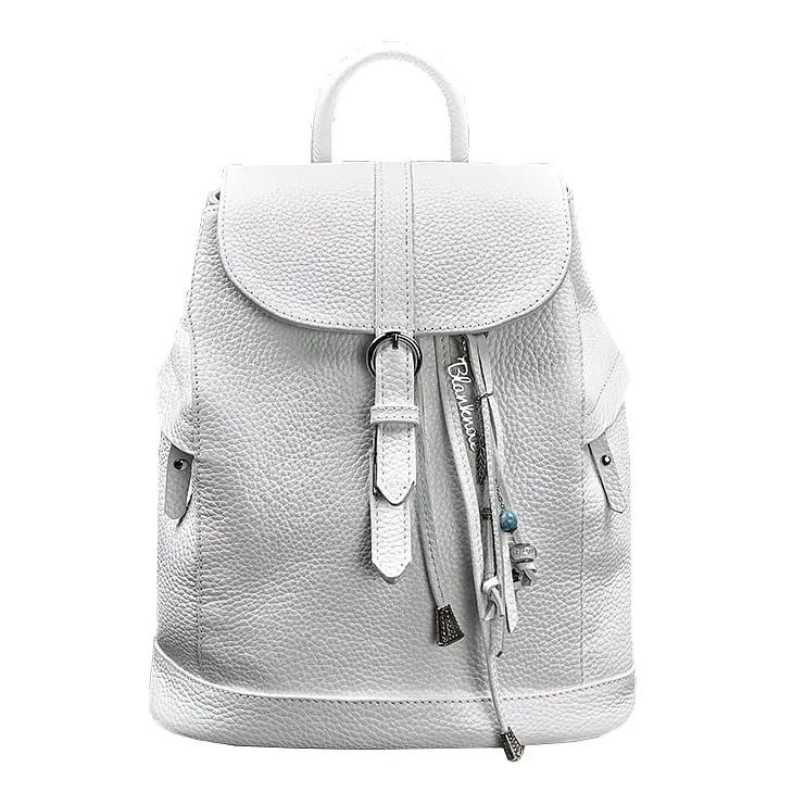Шкіряний жіночий рюкзак Олсен білий - фото 9