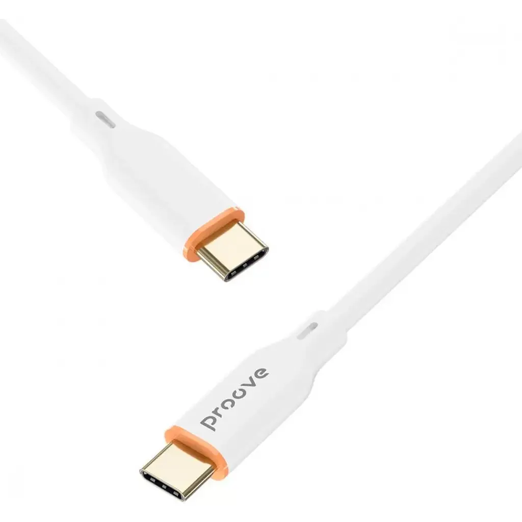 Кабель Proove Jelly Silicone USB-C to USB-C 60W 1m White (CCJS60002202) [130745] - фото 3