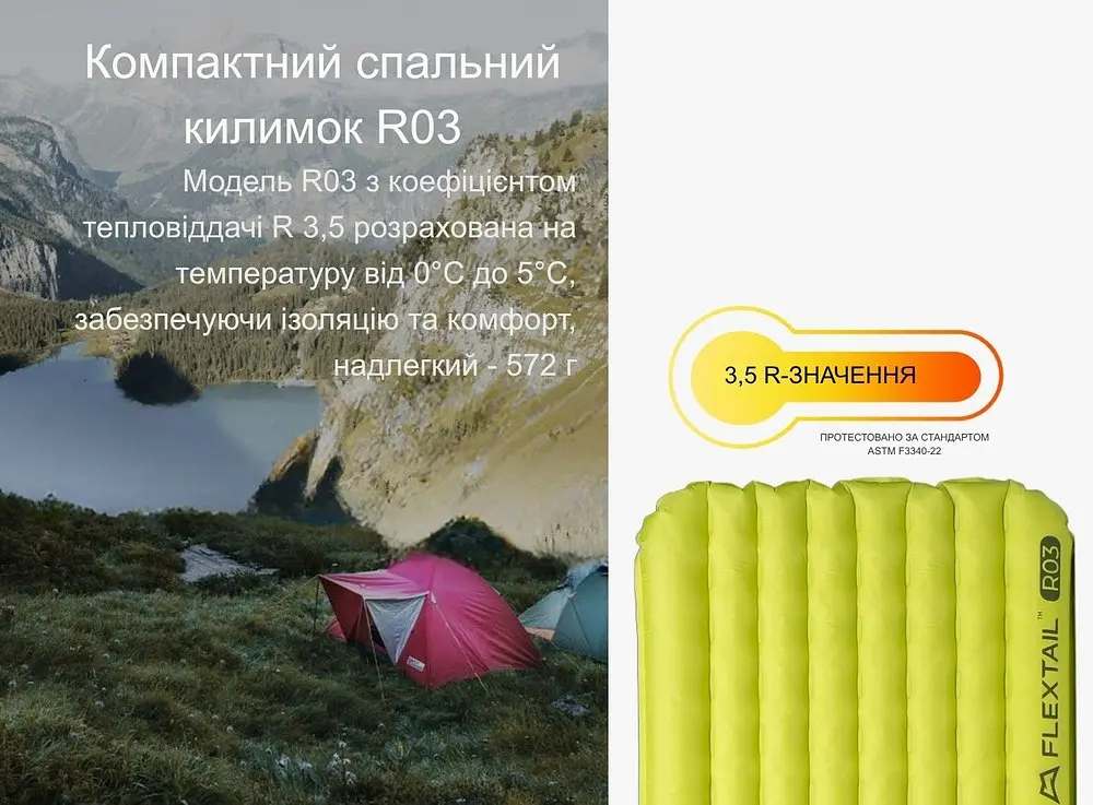 Коврик туристический самонадувающийся Flextail Tiny 7см - фото 4