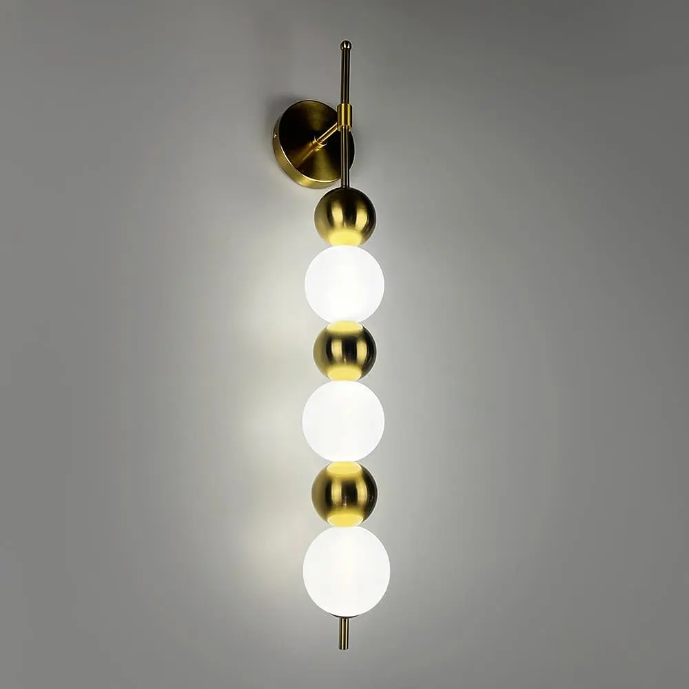 Стильне світлодіодне бра у латунному корпусі 75х12 см Line F Арт. WNO22/3 AB - фото 2