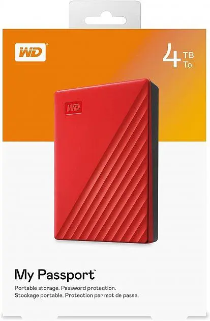 Зовнішній жорсткий диск WD My Passport 4TB Red (WDBPKJ0040BRD-WESN) [68595] - фото 7