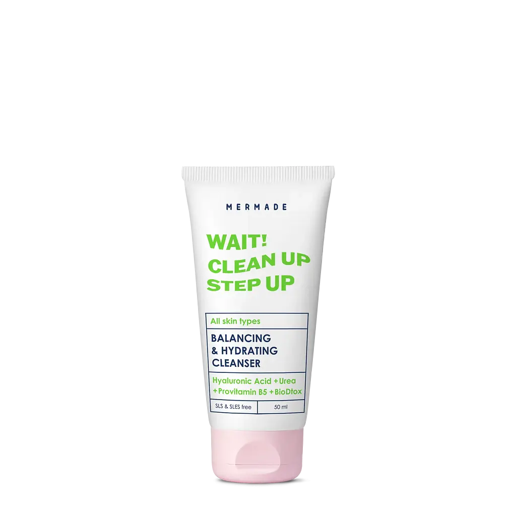 Подарунковий набір Mermade Try Kit Face Care: гель для вмивання обличчя Wait Clean Up Step Up 50 мл + ензимна маска для очищення шкіри обличчя Geez..Im Doing My Best 50 мл + зволожуючий крем для обличчя No Boring Days 50 мл + косметичка  - фото 5