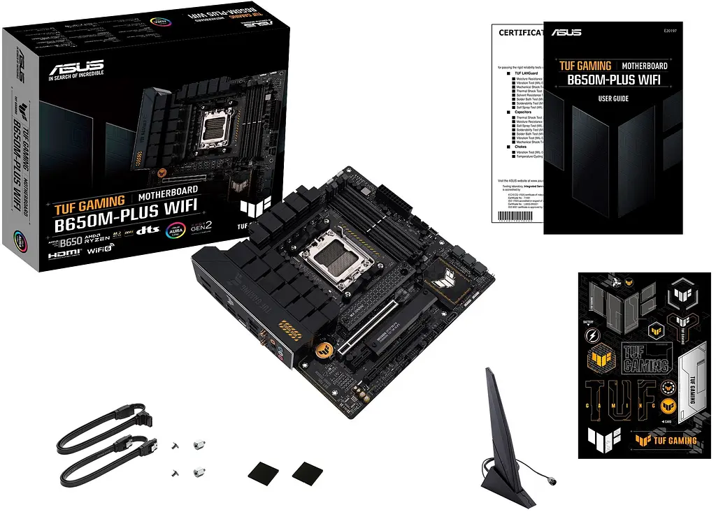 Материнcька плата TUF GAMING B650M-PLUS WIFI sAM5 B650 4xDDR5 M.2 HDMI DP Wi-Fi BT mATX Asus teh0019068 - фото 3