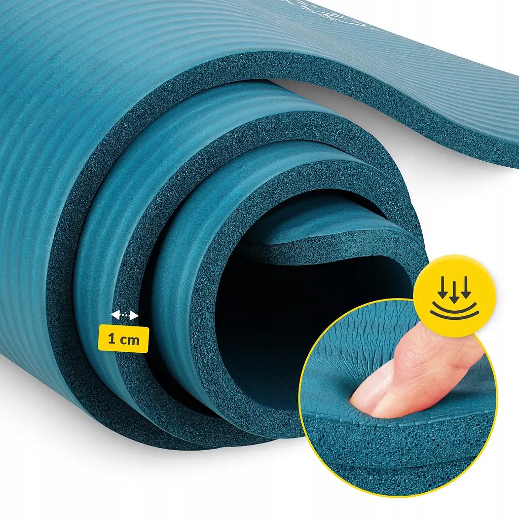 Килимок (мат) спортивний 4FIZJO NBR 180 x 60 x 1 см для йоги та фітнесу Sea Green (P-5905973406697) - фото 3