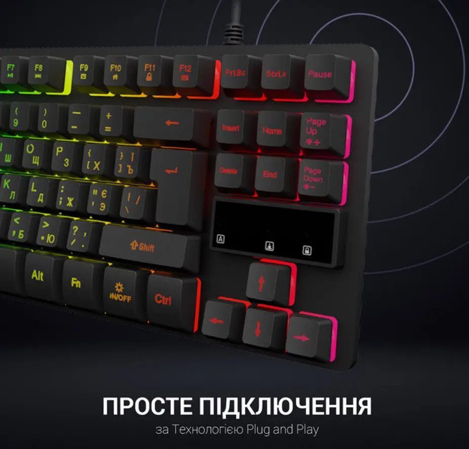 Игровая клавиатура GamePro GPGK-537 Nitro USB RGB Black - фото 8