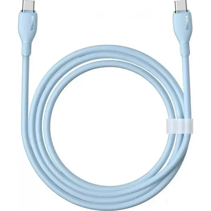 Кабель Baseus Pudding Series Fast Charging Cable Type-C to Type-C 100W 2m P10355702311-01 Blue - фото 3
