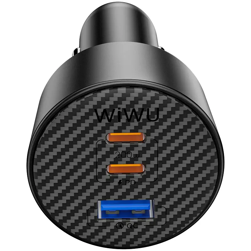 АЗП CC026 Warriors PD200W+QC3.0 (1USB-A/2C) Black Wiwu teh0029937 - фото 6