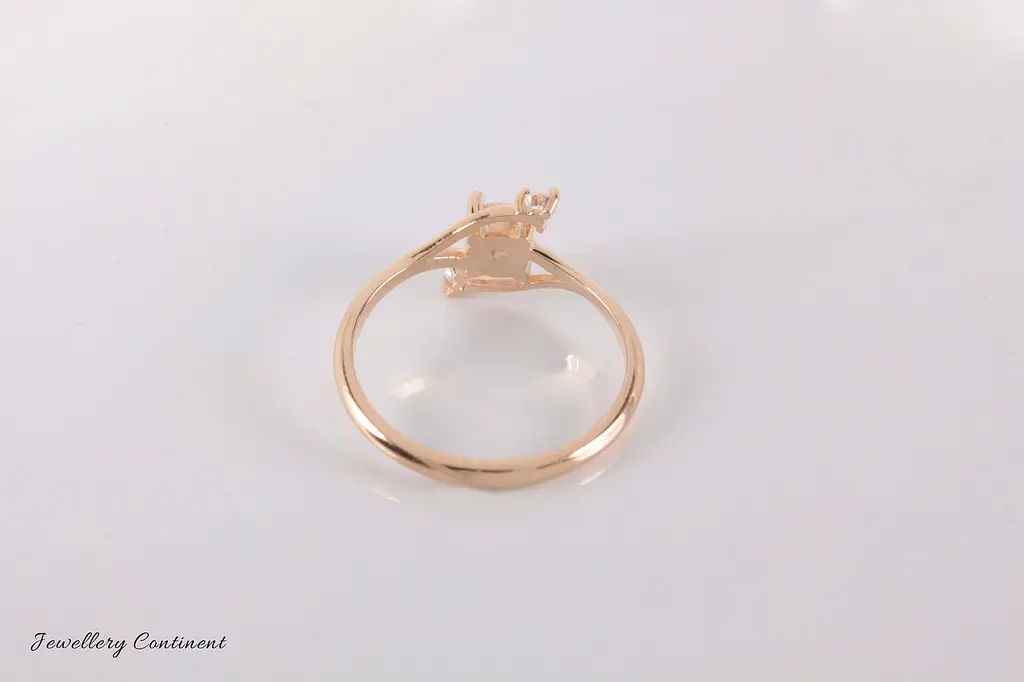 Каблучка з червоного та білого золота з фіанітами 17 K-0228 - фото 5