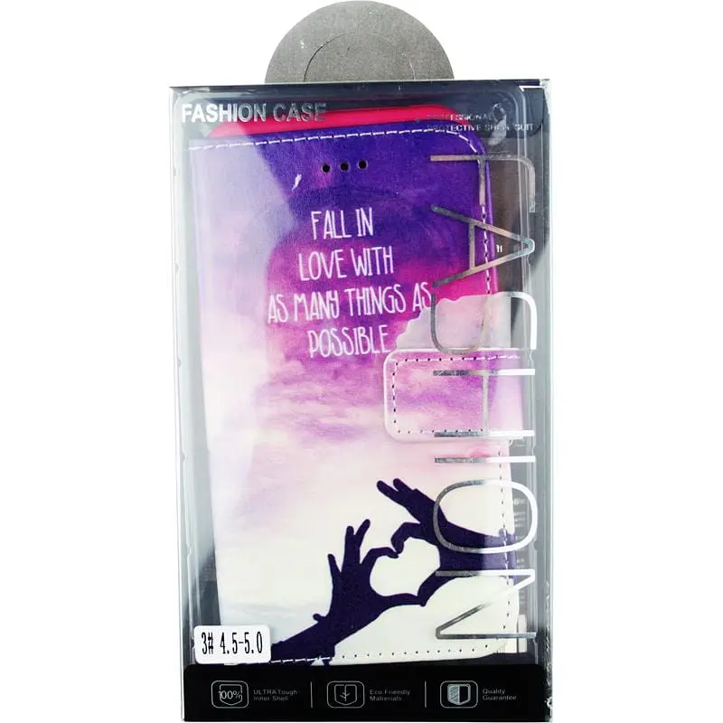 Чохол-книжка Toto Book Universal cover Picture magic with window 4.5-5" Heart - фото 2