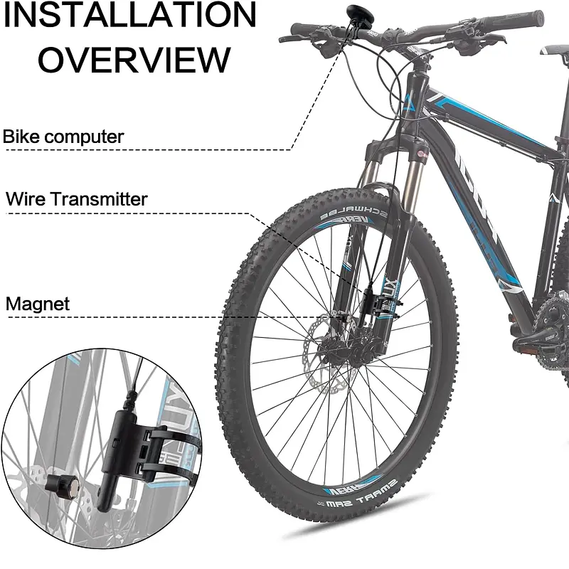 Велокомп'ютер Bicycle Computer NO: 669/999 Waterproof + підсвічування екрану (19 функцій) - фото 7