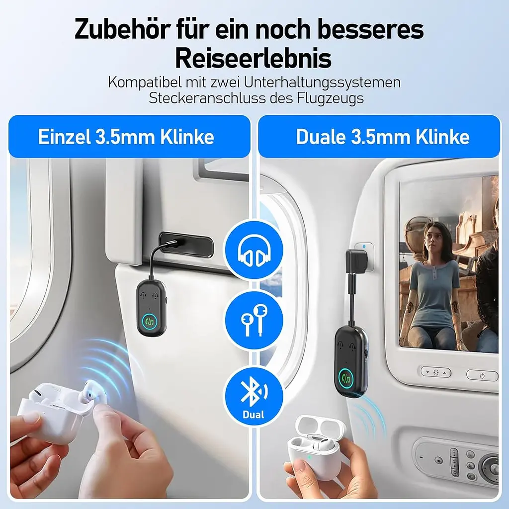 Bluetooth 5.3 адаптер TX/RX 2-в-1 для телевізора, авто та AUX - фото 3