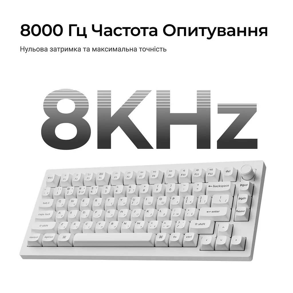 Клавіатура бездротова Keychron V1 Ultra Keychron Red Switch White RGB (V1U-F1-UA) - фото 10