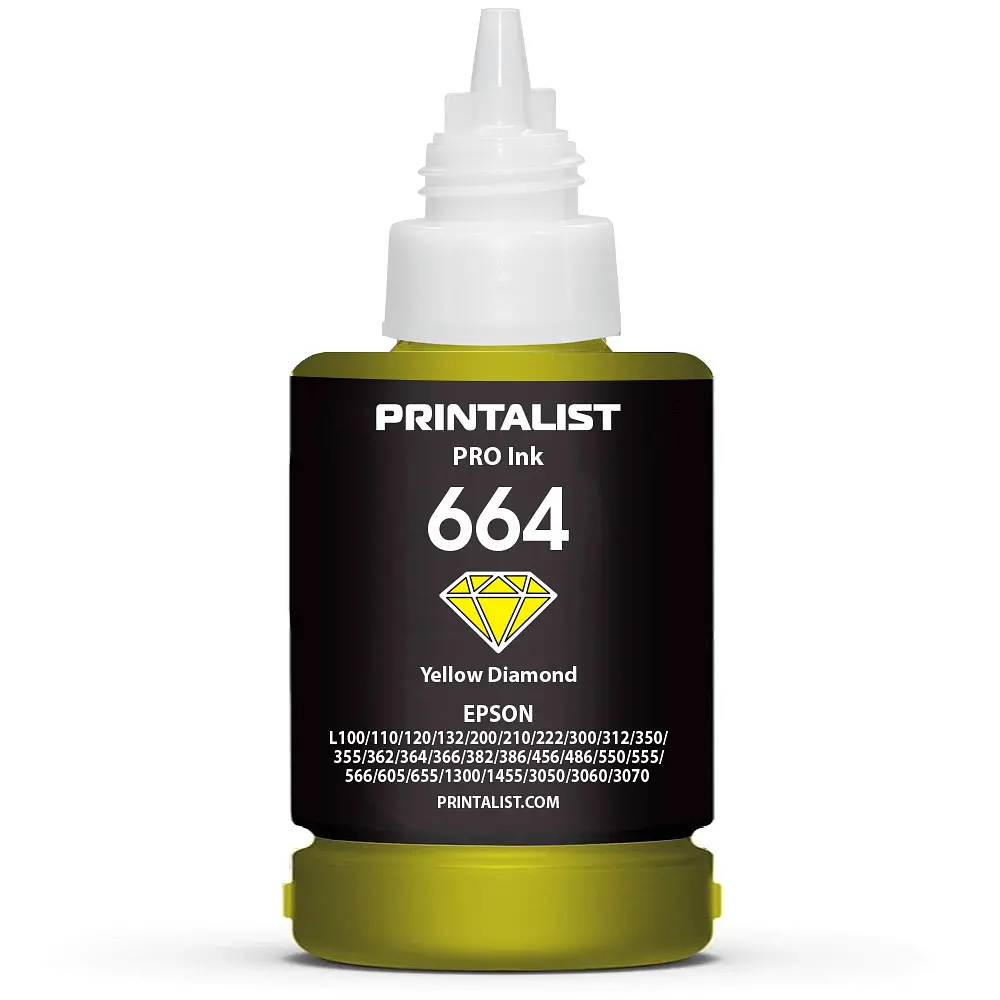 Чорнило PRINTALIST 664 для Epson L110/L210/L300 140г Yellow водорозчинне (PL664Y) - фото 3