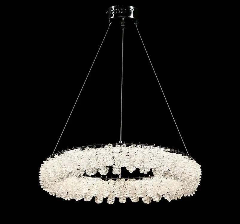 Сучасна підвісна LED-люстра L33038/500/1 LED (CH) - хром, 90 Вт, діаметр 50 см, від 12 до 18 м2 - фото 5