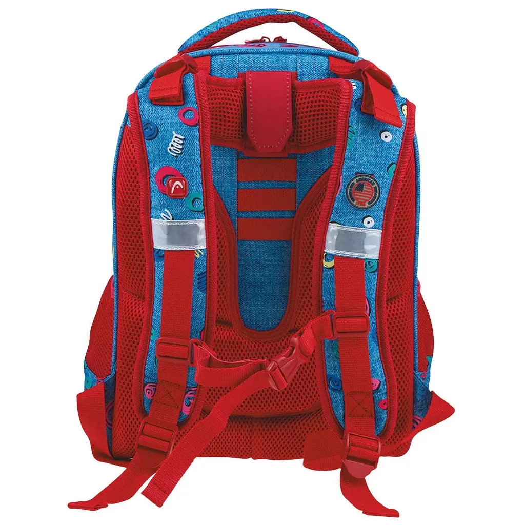 Рюкзак шкільний ортопедичний Head 4 HD-404 39х29х27 см блакитний з червоним (501020004) - фото 2